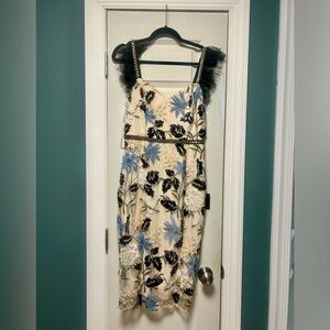Lulus Floral Embroidered Tulle Midi Dress